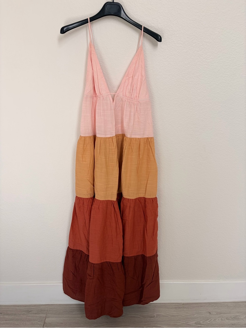 Anthropologie Pink and Terracotta Layered Dress - Picture 3 of 7